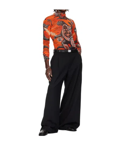 Lu'u Dan Masked Mesh Turtleneck In Multi