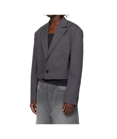 Lu'u Dan Slashed Blazer In Gray