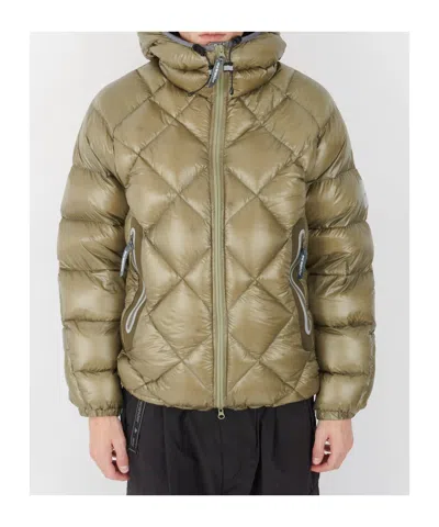 And Wander Quilted Down Jacket In Green