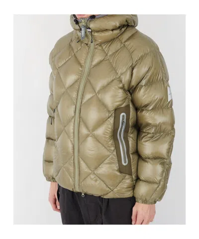 And Wander Quilted Down Jacket In Green