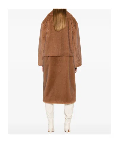Antonelli Brown Tailored Coat With Structured Fit In Brown