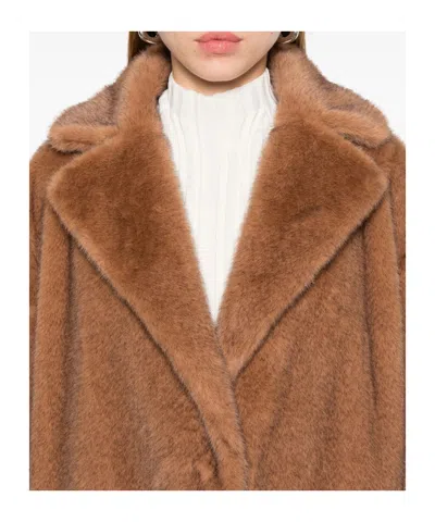 Antonelli Brown Tailored Coat With Structured Fit In Brown