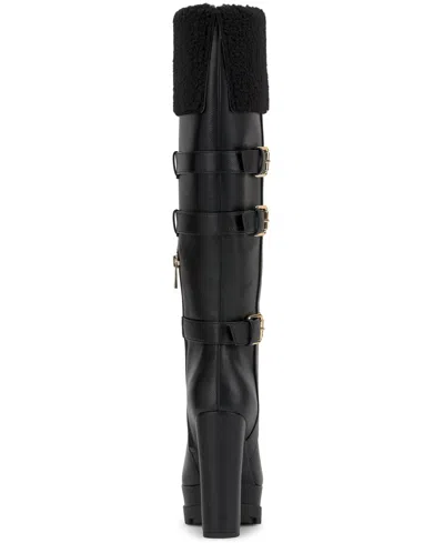 Jessica Simpson Women's Imerald Platform Cozy Tall Boots In Animal Print