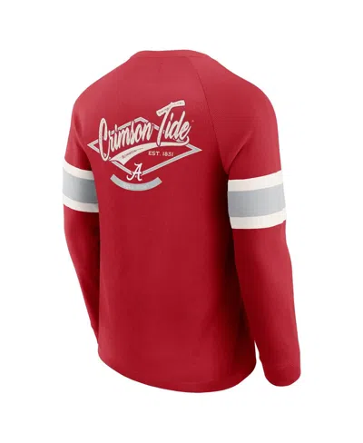 Fanatics Darius Rucker Collection By  Men's Crimson Alabama Crimson Tide Waffle-knit Raglan Long Slee In Red