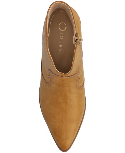 Journee Collection Journee Women's Taliah Medium And Wide Width Western Ankle Booties In Animal Print