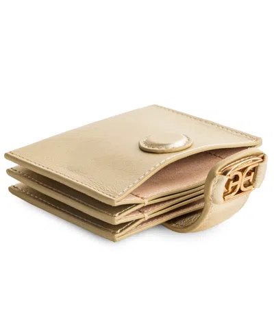 Sam Edelman Holiday Accordian Wallet In Gold