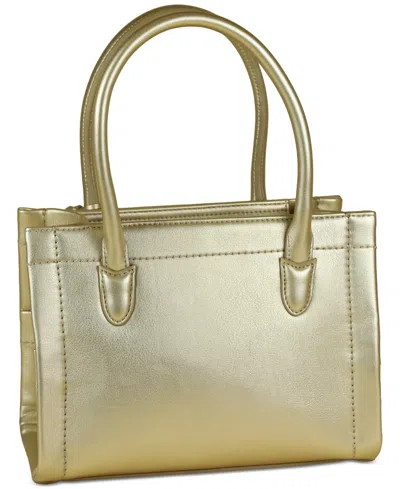 Sam Edelman Holiday Bottom Embossed Small Satchel Bag In Gold
