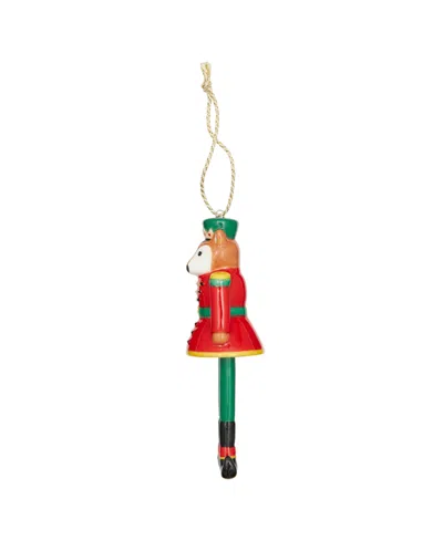 Spode Kit Kemp Christmas Bell Fox Nutcracker Ornament In Red