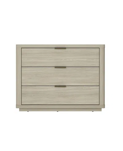 Manhattan Comfort Evelyn 32" 3-drawer Nightstand In Gray