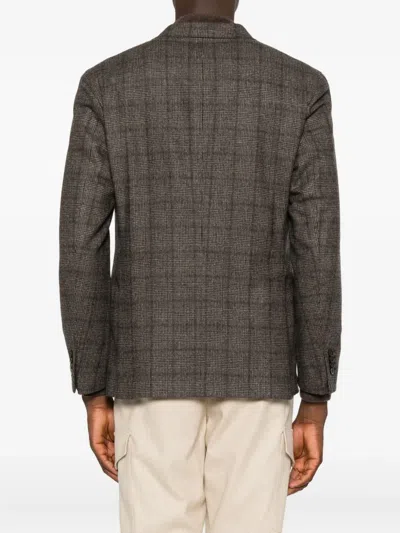 Boglioli Double-breasted Wool Blend Jacket In Multi