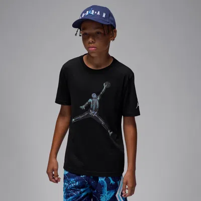 Jordan Big Kids' Skeleton Jumpman T-shirt In Black
