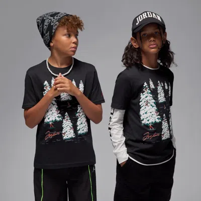 Jordan Big Kids' Winterland T-shirt In Black