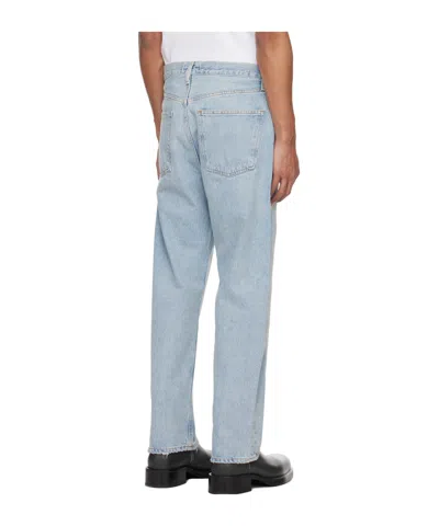 Agolde Five-pocket Denim Trousers In Blue