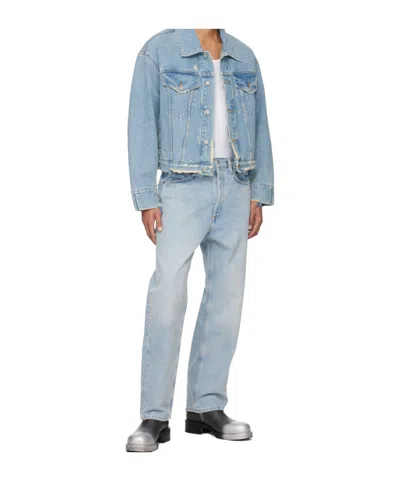 Agolde Five-pocket Denim Trousers In Blue