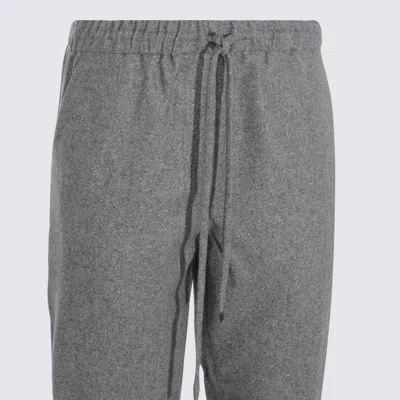 Antonelli Grey Wool Taralluccio Pants In Gray
