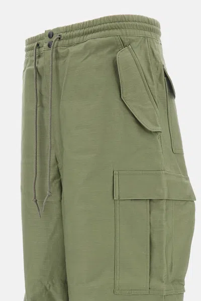 Junya Watanabe Cargo-style Pants With Adjustable Drawstring In Green