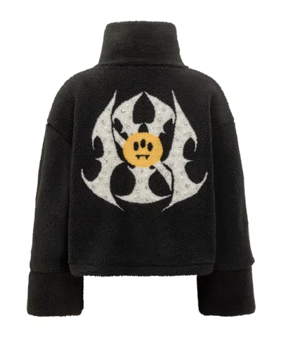Barrow Fleece Zip-up Jacket In Black