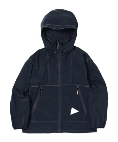 And Wander Pertex Windproof Jacket In Blue