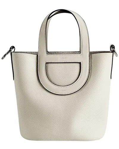 Adele Berto Leather Tote In White