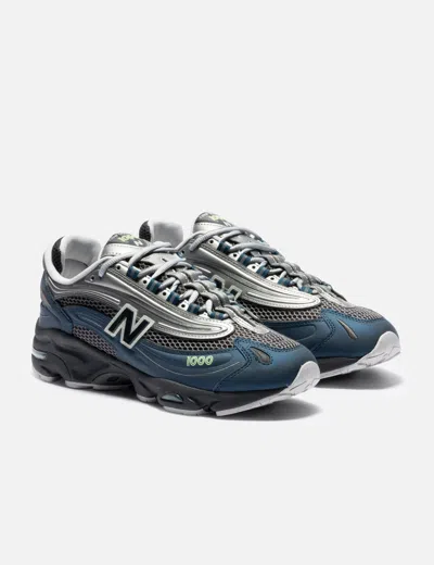 New Balance Lace-up Sneakers With Sole And Dynamic Design In Blue