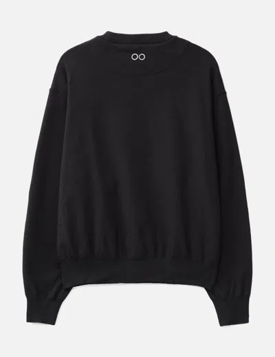 Songzio Asymmetric Pleats Sweater In Black