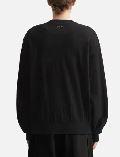 Songzio Asymmetric Pleats Sweater In Black