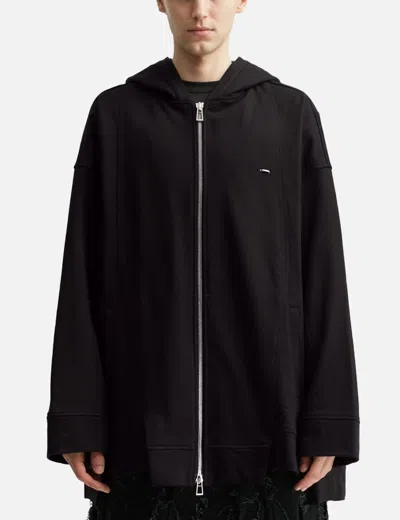 Songzio Asymmetric Cut Out Zip Up In Black