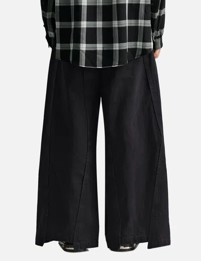 Songzio Bias Cut Out Denim In Black