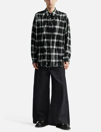 Songzio Bias Cut Out Denim In Black