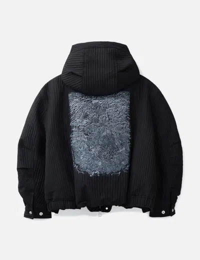 Songzio Embroidered Hood Jacket In Black