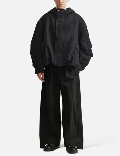 Songzio Embroidered Hood Jacket In Black