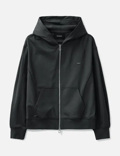 Songzio Knight Embroidered Zip Up In Black