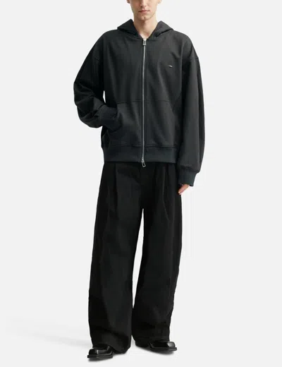 Songzio Knight Embroidered Zip Up In Black