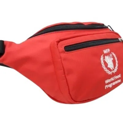 Pre-owned Balenciaga Black Red Color Nylon Fanny Pack Sling Bag ()