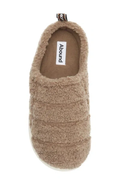 Abound Dion Faux Fur Quilted Clog Slipper In Brown