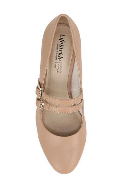 Lifestride Women's True Almond Toe Block Heel Mary Jane Pumps In Neutral