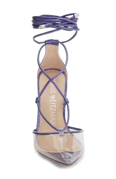 Stuart Weitzman Stuart Ankle Wrap Pump In Multi