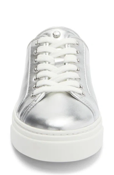 Stuart Weitzman Skater Mule Sneaker In Silver