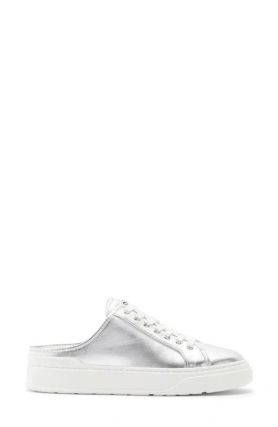 Stuart Weitzman Skater Mule Sneaker In Silver