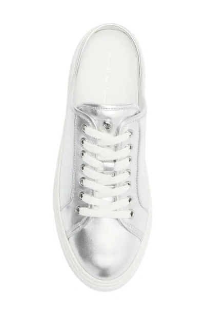 Stuart Weitzman Skater Mule Sneaker In Silver