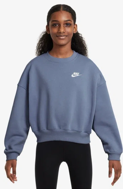 Nike Kids' Sportswear Club Fleece Crewneck Sweatshirt In Blue