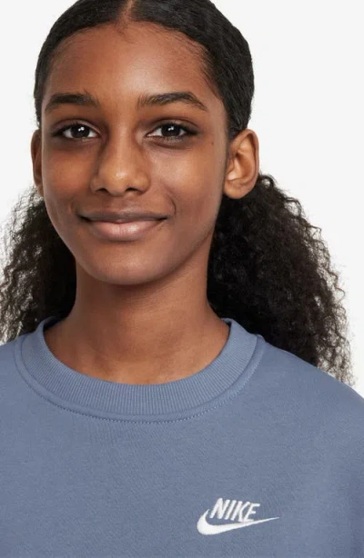 Nike Kids' Sportswear Club Fleece Crewneck Sweatshirt In Blue