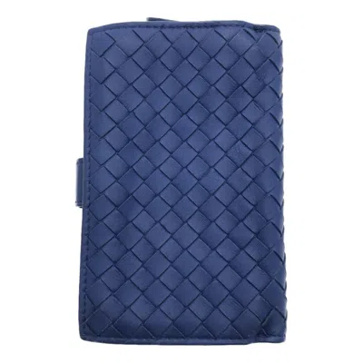 Pre-owned Bottega Veneta Intrecciato Blue Intrecciato Wallet (bi-fold) ()
