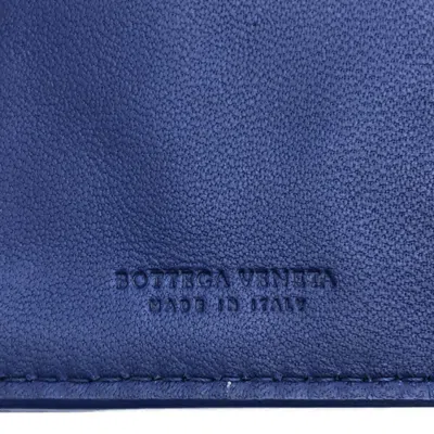 Pre-owned Bottega Veneta Intrecciato Blue Intrecciato Wallet (bi-fold) ()