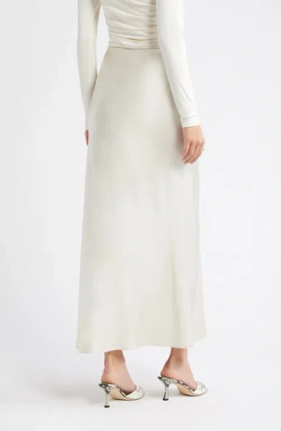 Open Edit Bias Cut Maxi Skirt In White