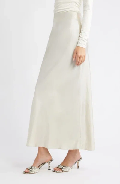 Open Edit Bias Cut Maxi Skirt In White