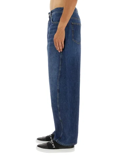Givenchy Men Washed Out Denim Jeans In Blue