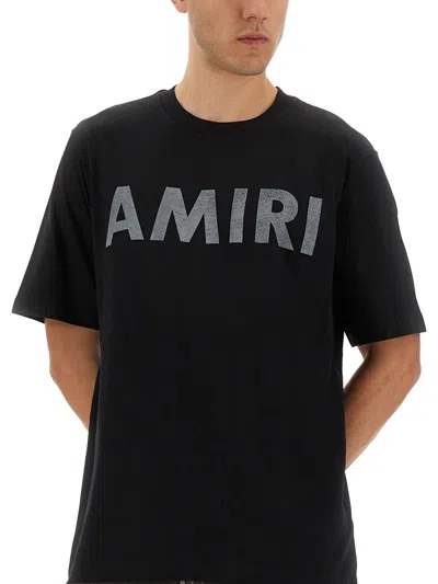 Amiri Stencil Print T Shirt In Black