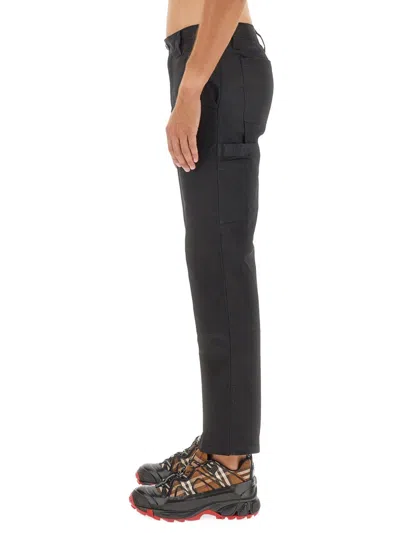 Burberry Regular Fit Cargo Pants In Black