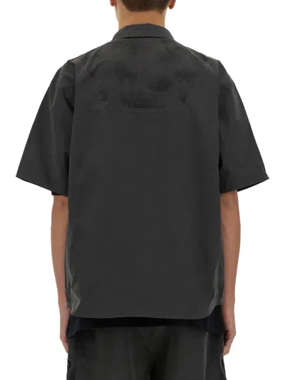 Alpha Industries Laser Cut Short Sleeve Shirt In Black